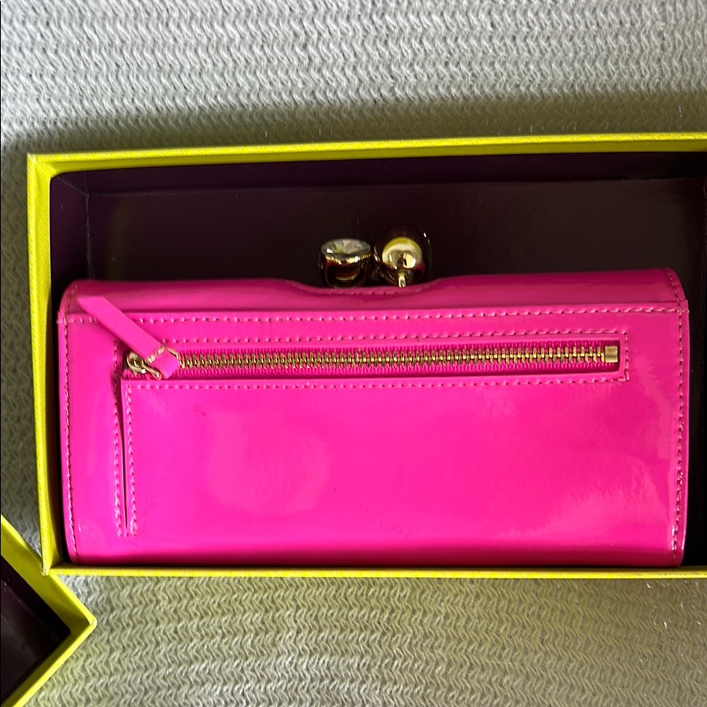 Ted Baker Pink Wallet with Gold Accents - Picture 2 of 4